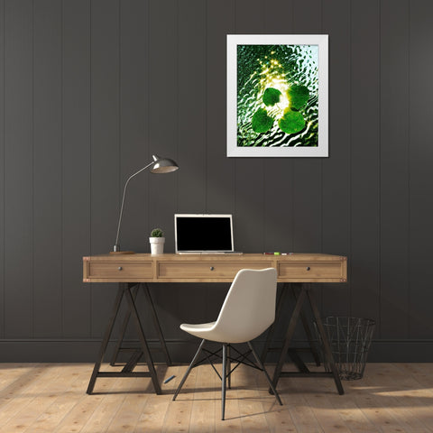 Floating Light White Modern Wood Framed Art Print by Morris, Leonard