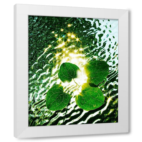 Floating Light White Modern Wood Framed Art Print by Morris, Leonard