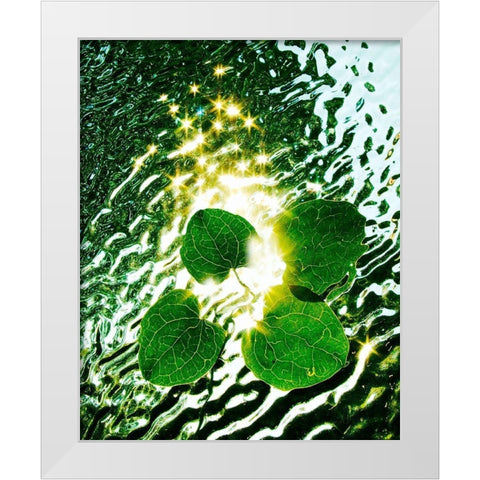 Floating Light White Modern Wood Framed Art Print by Morris, Leonard
