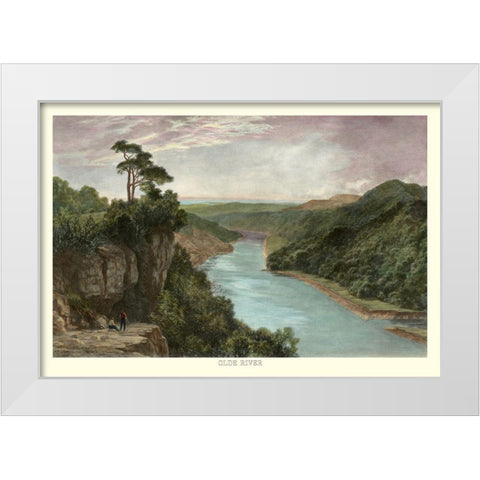 Olde River White Modern Wood Framed Art Print by Johnson