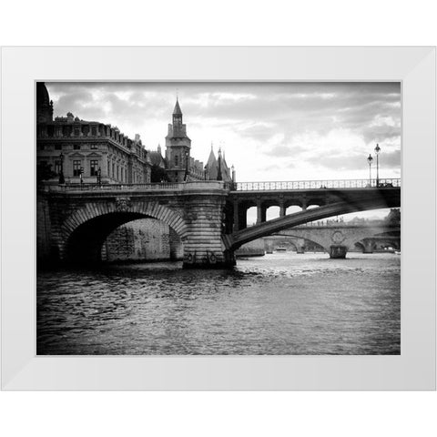 Custom Le Pont at Notre Dame (RM) White Modern Wood Framed Art Print by Sheffield, Jennings