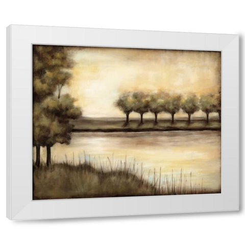 Waterside Revelry I White Modern Wood Framed Art Print by Goldberger, Jennifer