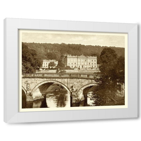 Sepia Garden View VI White Modern Wood Framed Art Print by unknown