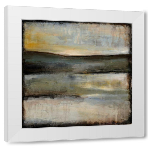 Misty Horizon III White Modern Wood Framed Art Print by Goldberger, Jennifer