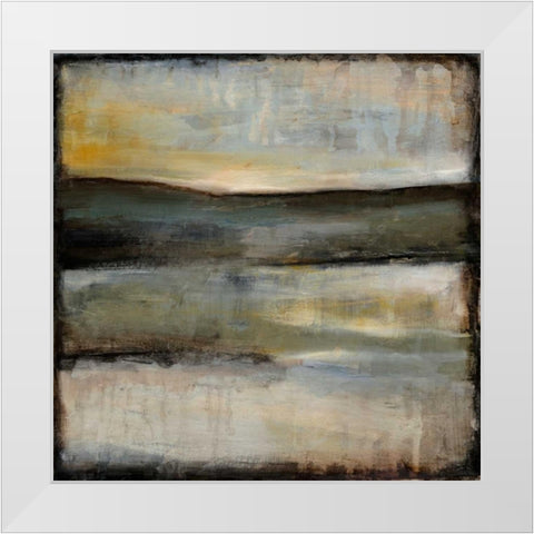 Misty Horizon III White Modern Wood Framed Art Print by Goldberger, Jennifer