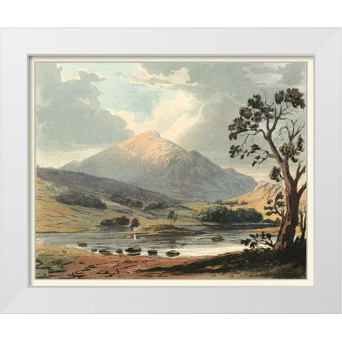 Picturesque English Lake II White Modern Wood Framed Art Print by Fielding, T.H.