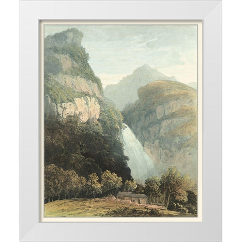 Picturesque English Lake III White Modern Wood Framed Art Print by Fielding, T.H.