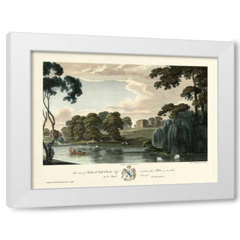 Birdwell Estate White Modern Wood Framed Art Print by Polwhele, Richard