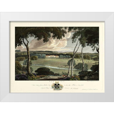 Downes Estate White Modern Wood Framed Art Print by Polwhele, Richard