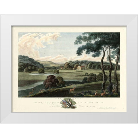 Escote Estate White Modern Wood Framed Art Print by Polwhele, Richard