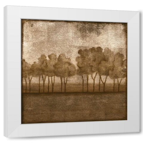 Trees at Dusk I White Modern Wood Framed Art Print by Slocum, Nancy