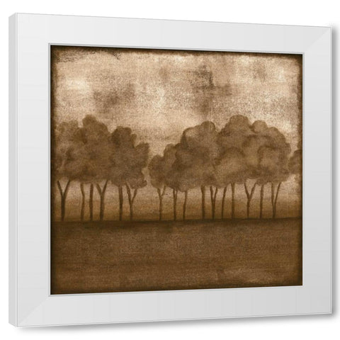 Trees at Dusk II White Modern Wood Framed Art Print by Slocum, Nancy