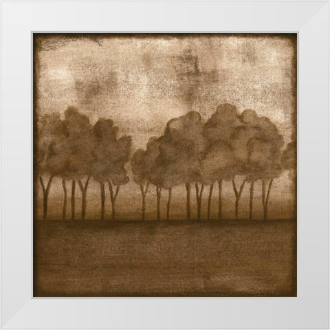 Trees at Dusk II White Modern Wood Framed Art Print by Slocum, Nancy