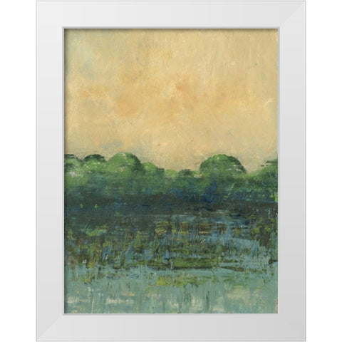 Viridian Marsh I White Modern Wood Framed Art Print by Holland, Julie