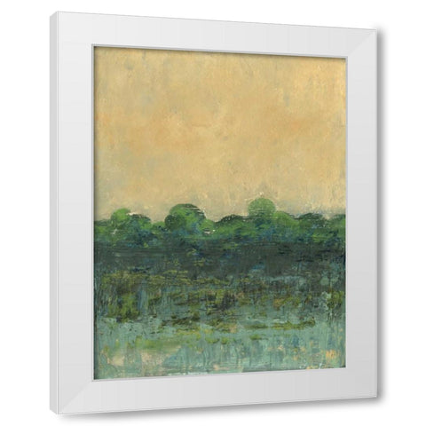 Viridian Marsh II White Modern Wood Framed Art Print by Holland, Julie