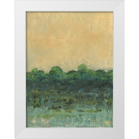 Viridian Marsh II White Modern Wood Framed Art Print by Holland, Julie
