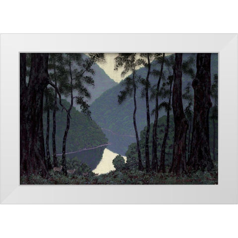 Spring White Modern Wood Framed Art Print by Stone, Walter King