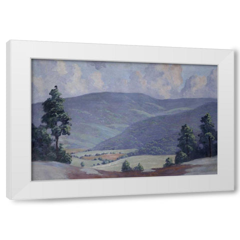 Summer White Modern Wood Framed Art Print by Stone, Walter King