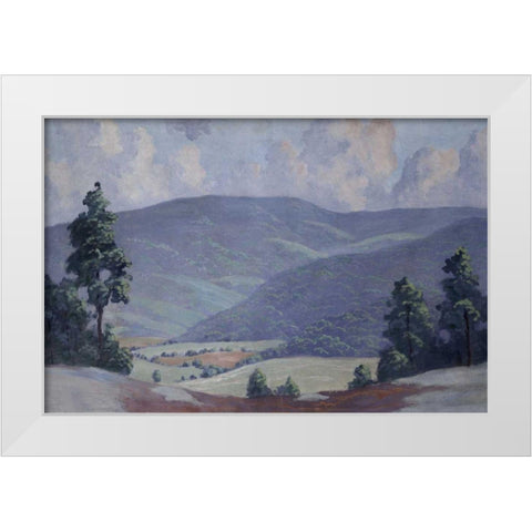 Summer White Modern Wood Framed Art Print by Stone, Walter King