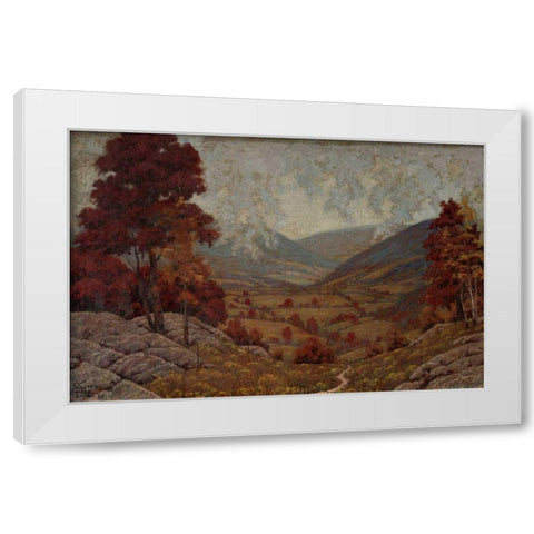 Autumn White Modern Wood Framed Art Print by Stone, Walter King