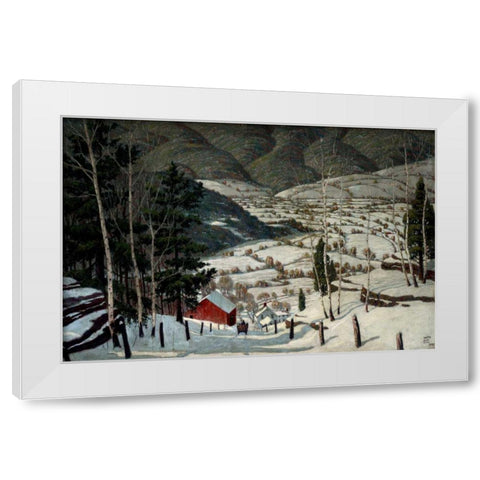 Winter White Modern Wood Framed Art Print by Stone, Walter King