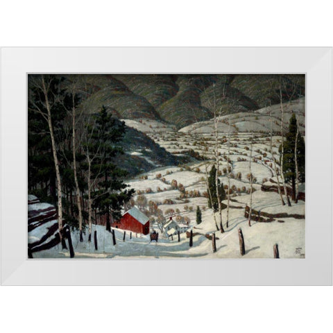 Winter White Modern Wood Framed Art Print by Stone, Walter King