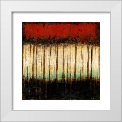 Autumnal Abstract II White Modern Wood Framed Art Print by Goldberger, Jennifer