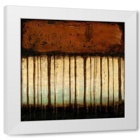 Autumnal Abstract III White Modern Wood Framed Art Print by Goldberger, Jennifer