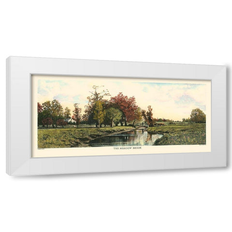 The Meadow Brook White Modern Wood Framed Art Print by Eaton, C. Harry