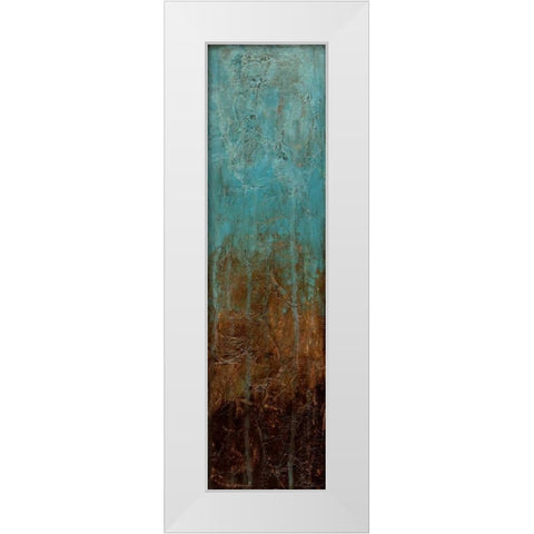 Oxidized Copper I White Modern Wood Framed Art Print by Goldberger, Jennifer