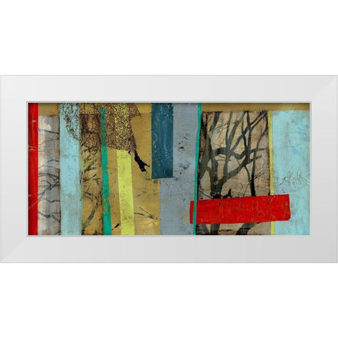 Woven Landscape II White Modern Wood Framed Art Print by Goldberger, Jennifer