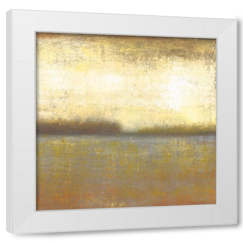 Citron Lake II White Modern Wood Framed Art Print by Wyatt Jr., Norman