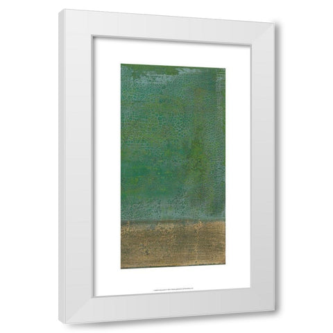 Chrysocolla II White Modern Wood Framed Art Print by Holland, J.