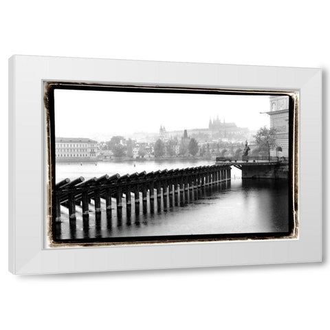 Quiet River White Modern Wood Framed Art Print by DeNardo, Laura