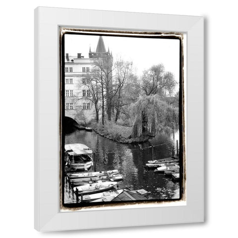 River Respite White Modern Wood Framed Art Print by DeNardo, Laura