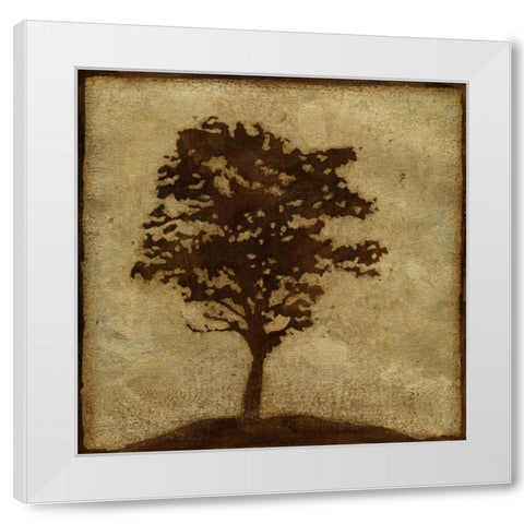 Gilded Tree I White Modern Wood Framed Art Print by Meagher, Megan