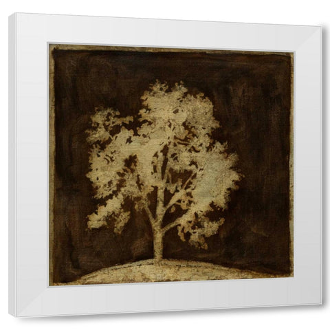 Gilded Tree III White Modern Wood Framed Art Print by Meagher, Megan