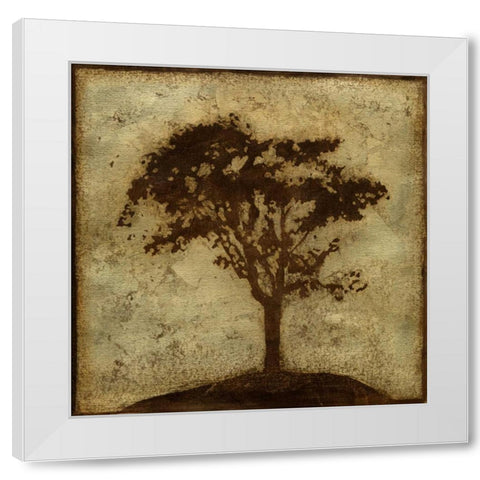 Gilded Tree IV White Modern Wood Framed Art Print by Meagher, Megan