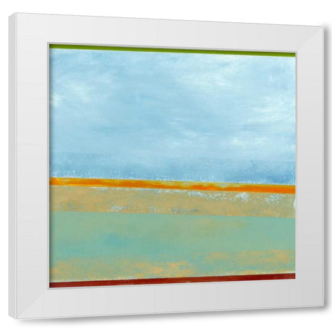 Paths II White Modern Wood Framed Art Print by Gordon, Sharon