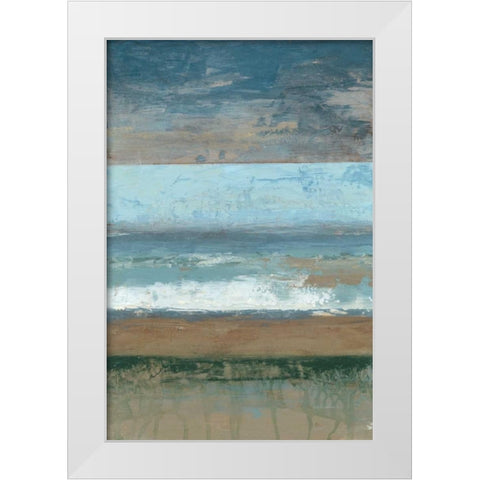 Coastal Abstract I White Modern Wood Framed Art Print by Goldberger, Jennifer