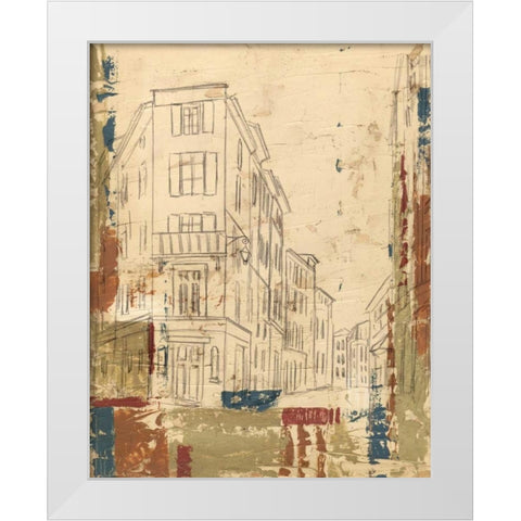 Streets of Downtown I White Modern Wood Framed Art Print by Harper, Ethan