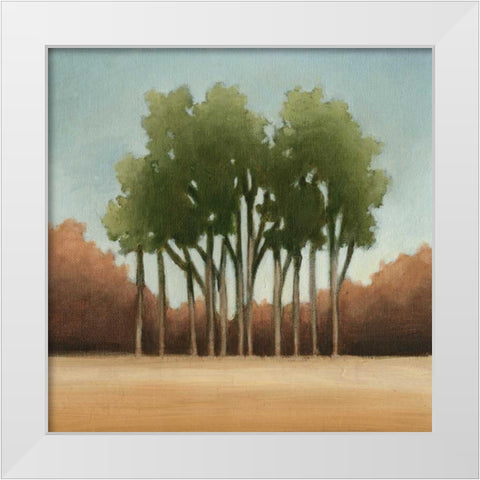 Stand of Trees I White Modern Wood Framed Art Print by Harper, Ethan