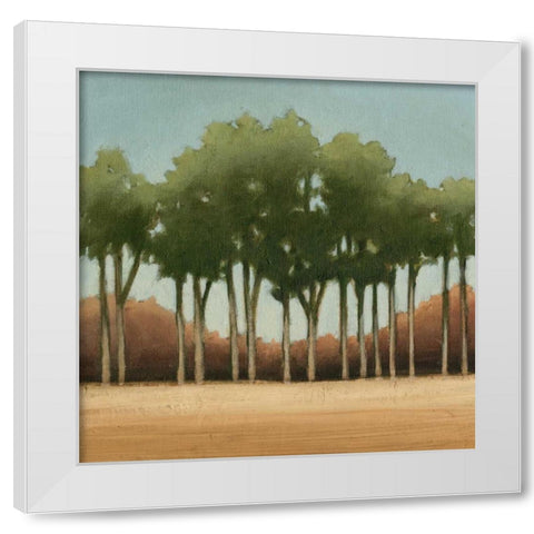 Stand of Trees II White Modern Wood Framed Art Print by Harper, Ethan