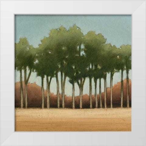 Stand of Trees II White Modern Wood Framed Art Print by Harper, Ethan
