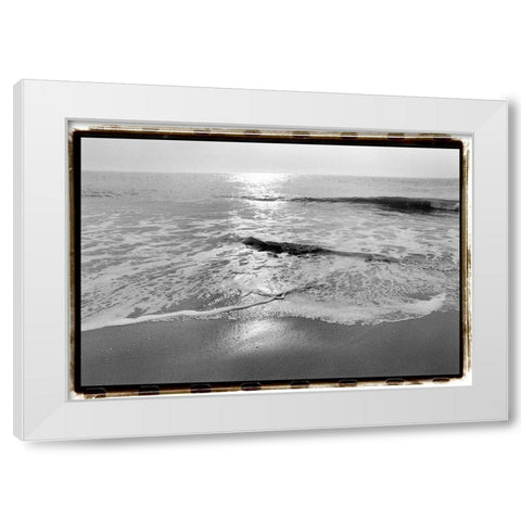 Ocean Sunrise II White Modern Wood Framed Art Print by DeNardo, Laura