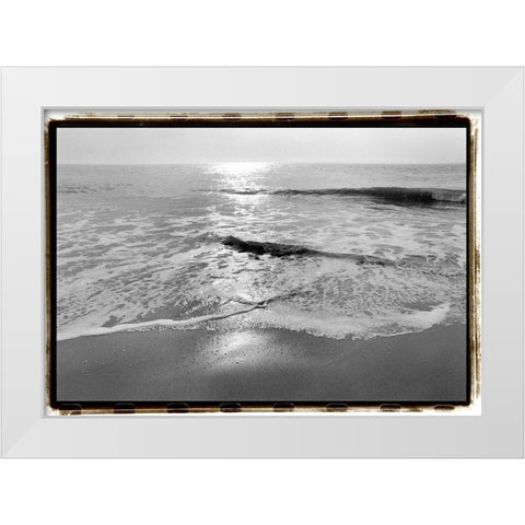 Ocean Sunrise II White Modern Wood Framed Art Print by DeNardo, Laura