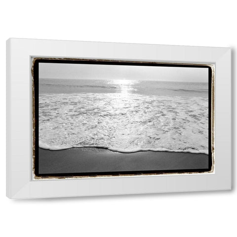 Ocean Sunrise III White Modern Wood Framed Art Print by DeNardo, Laura