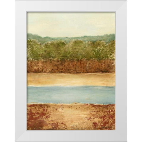 Golden Meadow I White Modern Wood Framed Art Print by Harper, Ethan