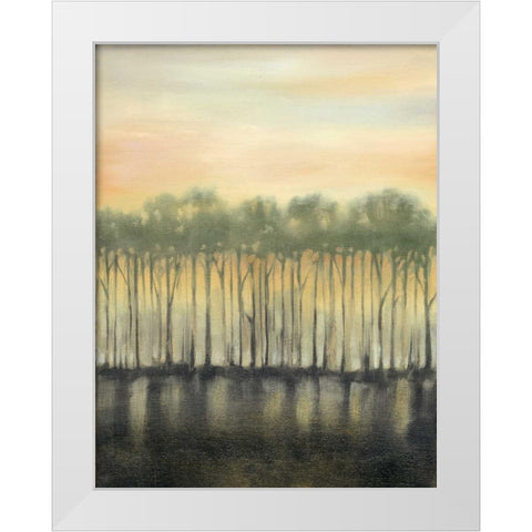 Dusk in Spring White Modern Wood Framed Art Print by Goldberger, Jennifer