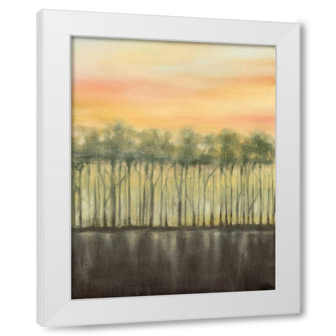 Dusk in Summer White Modern Wood Framed Art Print by Goldberger, Jennifer